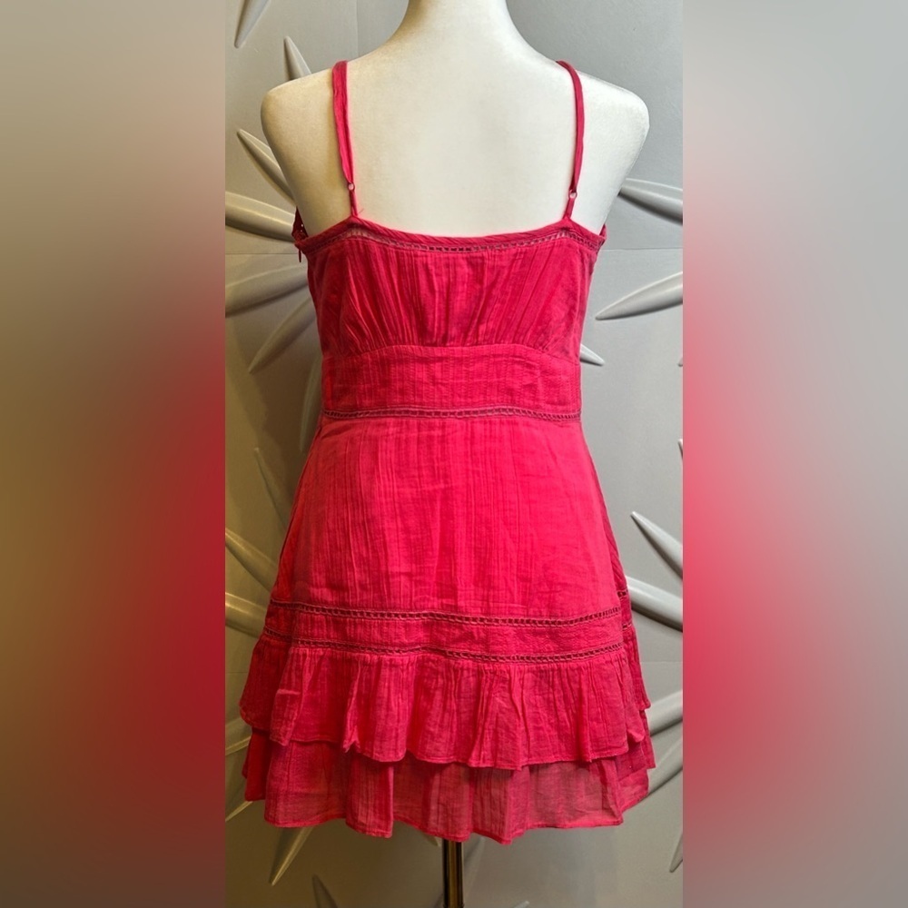 Lovers+Friends SZ S pink mini dress w/v-neck & adjustable straps, bust 36” - Picture 7 of 7